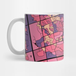 Markham Map Pattern in Purple & Pink Mug
